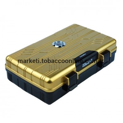 Parmida Seyahat Tipi Gold-Siyah Humidor Puro Kutusu Parmida Seyahat Tipi Gold-Siyah Humidor Puro Kutusu
