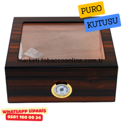 Cam Kapaklı Ahşap Puro Humidor Kutusu Cam Kapaklı Ahşap Puro Humidor Kutusu
